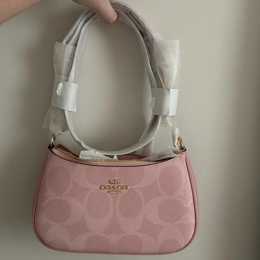 NWT Coach Teri Powder Pink Shoulder Bag CAL51 Crescent Crossbody Purse